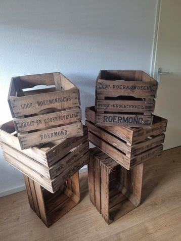 6x Vintage Fruitkisten Roermond beschikbaar voor biedingen