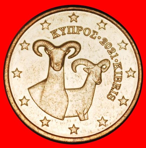 Ⰶ GREECE (2010-2024): CYPRUS 2 EURO CENTS 2021 MOUFLONS!, Postzegels en Munten, Munten | Europa | Euromunten, Losse munt, 2 cent