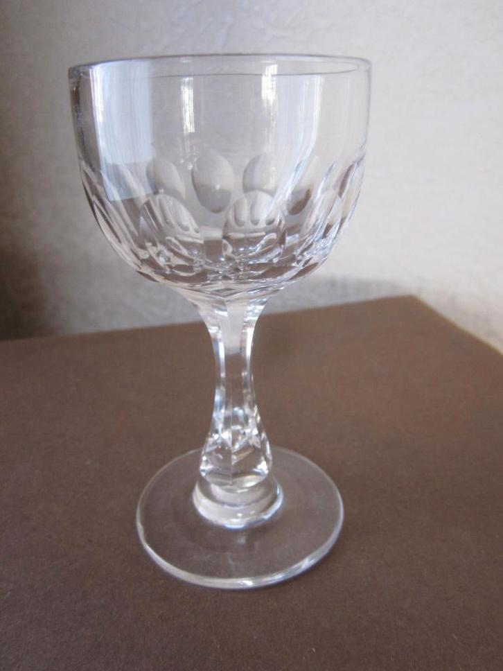 Antiek demi cristal likeurglas - geslepen balusterstam, Antiek en Kunst, Antiek | Glas en Kristal, Verzenden