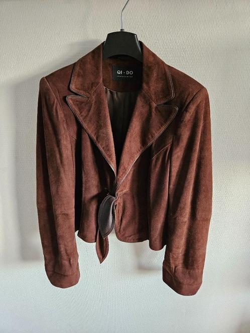 leren dames jas, Kleding | Dames, Jassen | Zomer, Gedragen, Maat 38/40 (M), Bruin, Ophalen of Verzenden