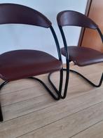 Stoelen, leer 2 stuks, Huis en Inrichting, Stoelen, Ophalen, Zo goed als nieuw