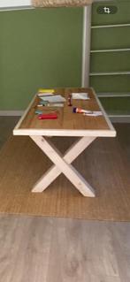 Dit weekend ophalen Houten eettafel voor 8 personen, Huis en Inrichting, Tafels | Eettafels, Ophalen, Gebruikt, 100 tot 150 cm