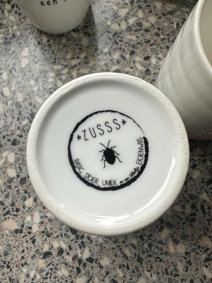 Zusss Koffie Mokjes - Ik Vind Jou Leuk! 4 stuks, Huis en Inrichting, Keuken | Servies, Nieuw, Kop(pen) en/of Schotel(s), Effen