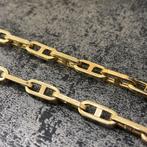 18 karaat gouden ketting heren anker schakel, Ophalen of Verzenden, Zo goed als nieuw, Goud