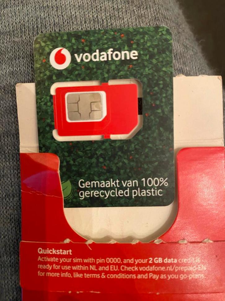 Vodafone Prepaid Simkaart - Nieuw, Telecommunicatie, Prepaidkaarten en Simkaarten, Nieuw, Prepaidkaart, Vodafone, Ophalen of Verzenden