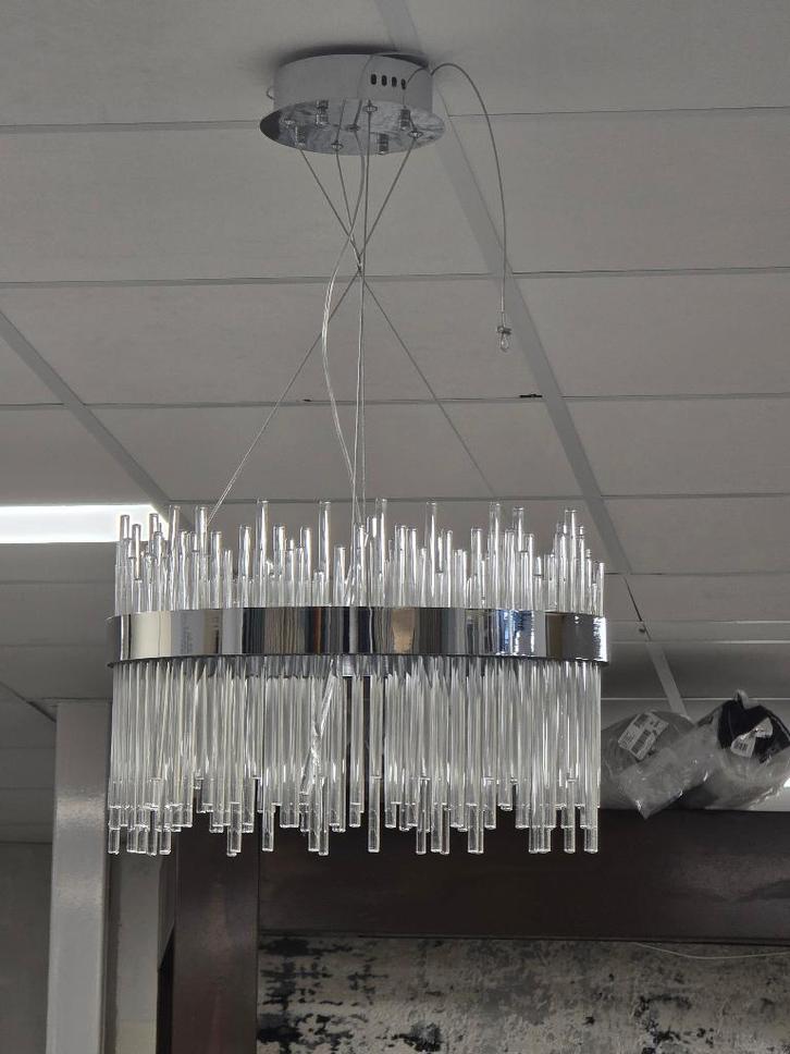 Hanglamp, Huis en Inrichting, Lampen | Hanglampen, Nieuw, 50 tot 75 cm, Glas, Metaal, Ophalen of Verzenden