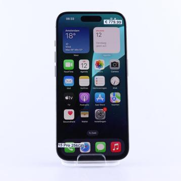 iPhone 15 Pro 256GB Zwart Titanium | In nette staat beschikbaar voor biedingen