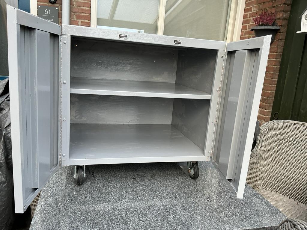 Prachtige metalen werkkast, Ophalen of Verzenden, Gebruikt, Metaal, Overige typen