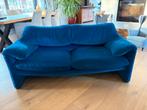 Cassina Maralunga 2zits blauw, Ophalen, Gebruikt, Tweepersoons, 75 tot 100 cm