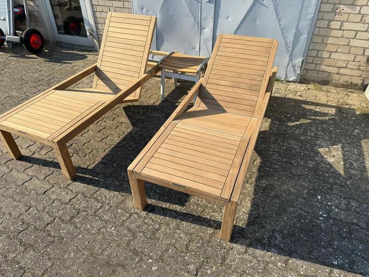 Royal botania Ninix ligbedden Gartenliege teak, Tuin en Terras, Ligbedden, Zo goed als nieuw, Ophalen