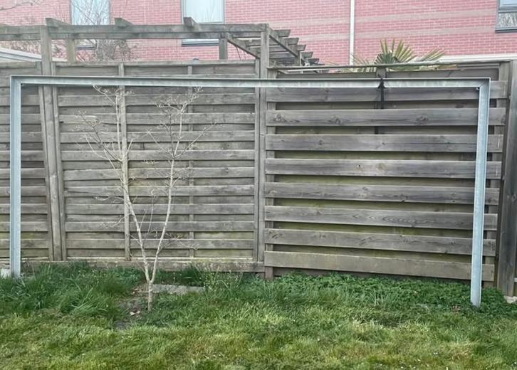 Stalen Overkapping Frame, Tuin en Terras, Tuinpoorten, Gebruikt, Draaipoort, Staal, 200 cm of meer, Ophalen