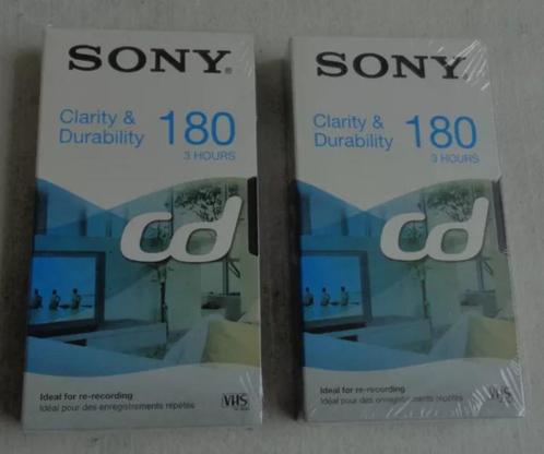 Sony E-180 CDG  2 Stuks VHS Videobanden Video Cassette Seale, Cd's en Dvd's, VHS | Film, Zo goed als nieuw, Overige genres, Alle leeftijden