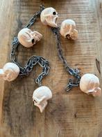 Halloween schakelketting (1,75m) met 6 Schedels (11cm), Ophalen, Zo goed als nieuw
