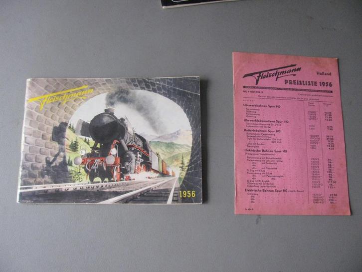 Fleischmann Katalogus 1956 met prijslijst, Hobby en Vrije tijd, Modeltreinen | H0, Zo goed als nieuw, Boek, Tijdschrift of Catalogus