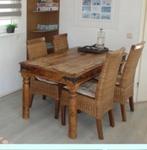 Gebruikt maar netjes kasteeleiken rp €60, Huis en Inrichting, Complete eetkamers, Ophalen, Gebruikt, 4 tot 6 stoelen