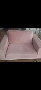 2 roze Loveseats van Wehkamp, Huis en Inrichting, Banken | Sofa's en Chaises Longues, Hout, Gebruikt, Eenpersoons, 75 tot 100 cm