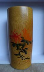 Originele Bamboe penselen vaas - gedecoreerd, Ophalen of Verzenden, Zo goed als nieuw, Overige typen