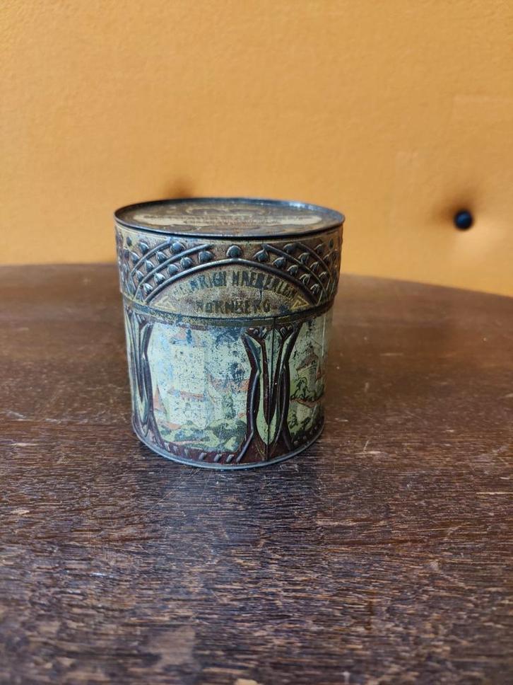 Antieke Blikken Bus Heinrich Haeberlein Lebkuchen Nürnberg, Verzamelen, Blikken, Zo goed als nieuw, Overige, Ophalen of Verzenden