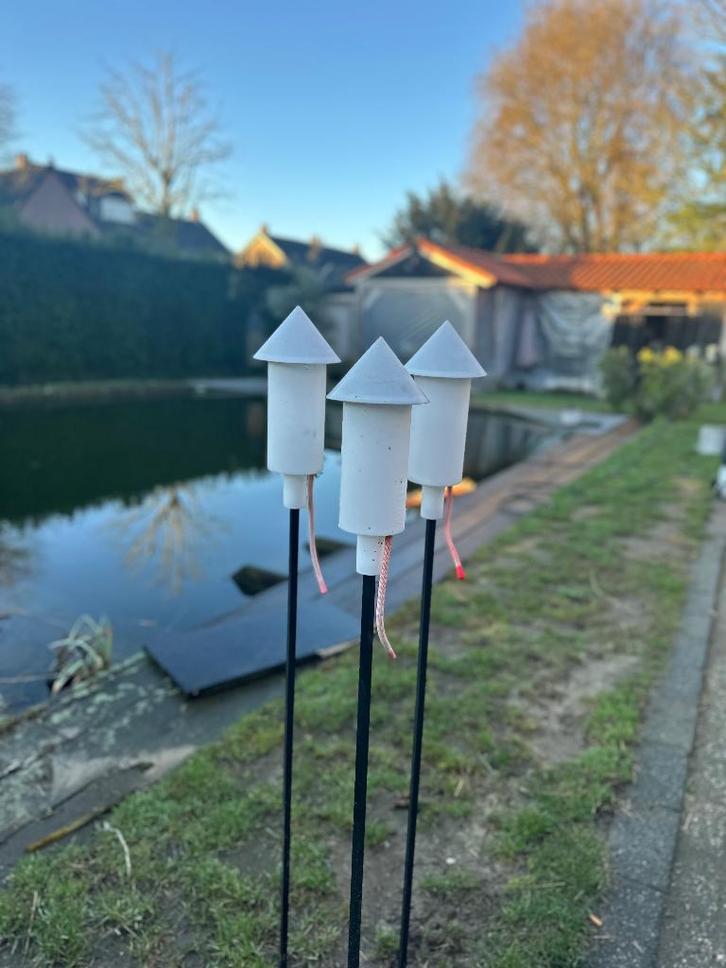 Fatboy vuurpijl buitenlamp, Tuin en Terras, Buitenverlichting, Zo goed als nieuw, Overige typen, Minder dan 50 watt, Zonne-energie