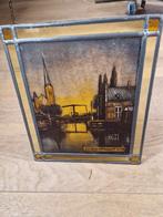 Glas in lood raam Leidschendam Sluis, Antiek en Kunst, Antiek | Glas en Kristal, Ophalen of Verzenden