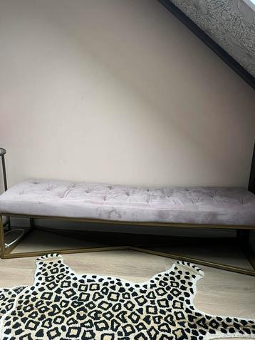 Roze velvet bankje van Kare design