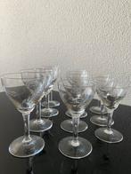 Antieke Borrelglazen Set van 11, Antiek en Kunst, Antiek | Glas en Kristal, Ophalen