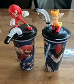 Sonic drinkbekers rietjesbeker Nieuw! 2x, Verzamelen, Ophalen of Verzenden, Overige figuren, Nieuw, Overige typen