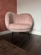 Lichtroze Velvet Schelp Fauteuil van Sofa Company, Ophalen, Minder dan 75 cm, Zo goed als nieuw, 75 tot 100 cm