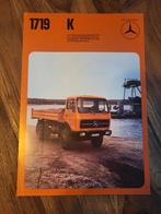 Truck folder Mercedes Benz 1719 K, Ophalen of Verzenden, Zo goed als nieuw, Tractor en Landbouw
