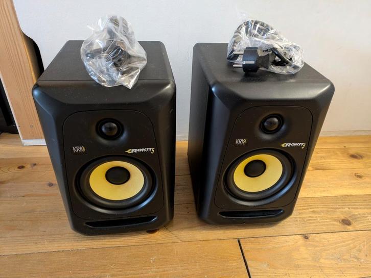 KRK RP5 G3 Rokit 5 Zwart (set van 2), Audio, Tv en Foto, Luidsprekers, Gebruikt, Front, Rear of Stereo speakers, 120 watt of meer