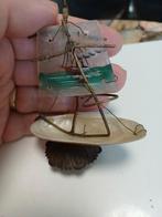 Antiek miniatuur schelp bakje ring boot zee schip, Antiek en Kunst, Ophalen of Verzenden