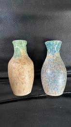 2 vaasjes met druipglazuur van De Tol Maartensdijk, Antiek en Kunst, Ophalen of Verzenden