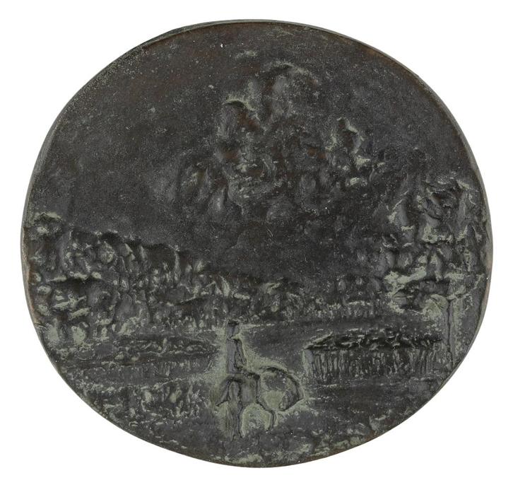 PENNING Christl Seth-Höfner : Zonder titel ºººººººº, Postzegels en Munten, Penningen en Medailles, Brons, Nederland, Verzenden