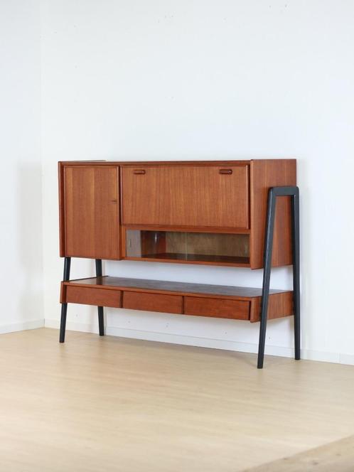 buffetkast, Huis en Inrichting, Kasten | Buffetkasten, Gebruikt, 150 tot 200 cm, 25 tot 50 cm, Teakhout, Ophalen