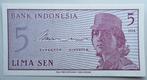 Indonesië 5 Sen 1964, Postzegels en Munten, Bankbiljetten | Azië, Zuidoost-Azië, Verzenden