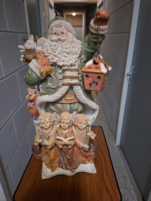 Stenen Kerstman met Lantaarn., Huis en Inrichting, Woonaccessoires | Overige, Gebruikt, Ophalen