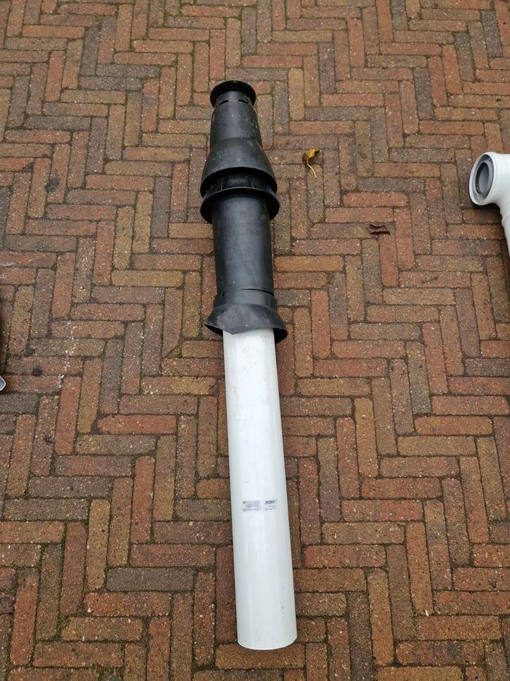 Skyline 3000 Dakdoorvoer 80/125 Zwart, loodslab, telescoopst, Doe-het-zelf en Verbouw, Buizen en Afvoer, Zo goed als nieuw, Afvoer