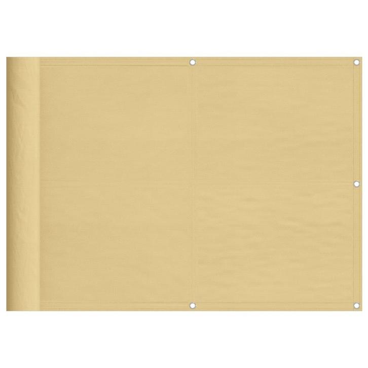 Balkonscherm windscherm beige 75x600 NIEUW GRATIS BEZORGD!, Tuin en Terras, Schuttingen, Nieuw, Kunststof, Minder dan 1 meter