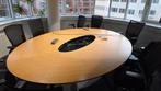 Grote ovale vergadertafel+8 stoelen|300x22cm|Amsterdam, Antiek en Kunst, Antiek | Meubels | Kasten, Ophalen