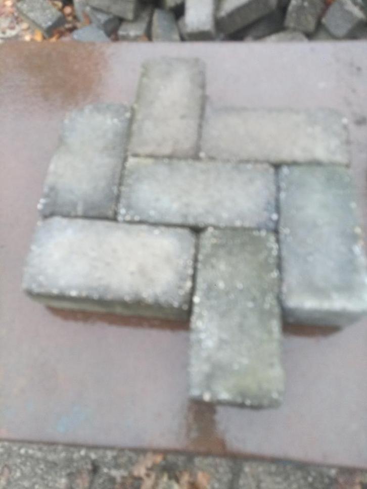 bkk 10,5x21x8cm zwart, Tuin en Terras, Tegels en Klinkers, Gebruikt, Klinkers, Beton, Ophalen