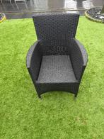 Tuinset zwart riet, Ophalen, Bijzettafel, Rotan, Tuinset