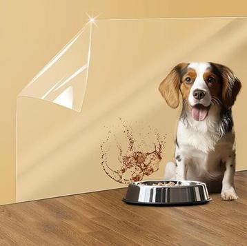 Beschermfolie muur tegen spatten voerbakje hond kat beschikbaar voor biedingen