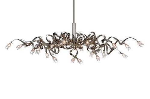 Harco Loor (?) guirlande kroonluchter, Huis en Inrichting, Lampen | Kroonluchters, Gebruikt, Glas, Metaal, Ophalen