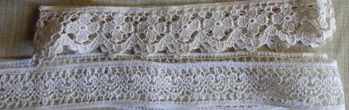 TWEE STROKEN PRACHTIG KANT * Diverse Maten *, Antiek en Kunst, Antiek | Kleden en Textiel, Verzenden