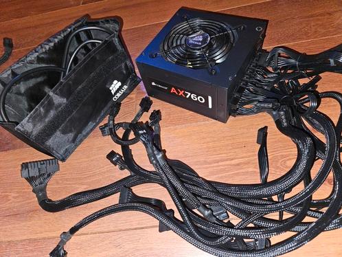 Corsair AX760 Platinum Voeding - Zo goed als nieuw, Computers en Software, Interne voedingen, Zo goed als nieuw, Ophalen of Verzenden