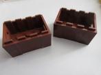 nr. 1806, 2 roodbruine kratjes/kistjes Verzenden is mogelijk, Ophalen, Zo goed als nieuw, Complete set, Lego