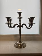 Vintage Vijfarmige Kandelaar, Antiek en Kunst, Ophalen, Zilver