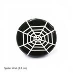 Nieuwe Trendy Button Brôche - Spider Web Zwart  Wit - 2,5 cm, Overige materialen, Verzenden, Zwart, Minder dan 4 cm