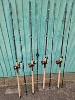 Meerval set abu reels en spro hengels bieden, Ophalen, Gebruikt