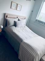 Prachtig bed (eiken) + latttenbodems + nachtkastjes 140x200, Huis en Inrichting, Slaapkamer | Bedden, Tweepersoons, Zo goed als nieuw